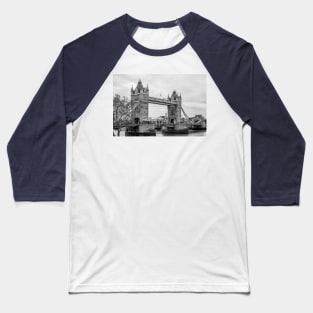 London Bridge is Not This Bridge Black and White Baseball T-Shirt